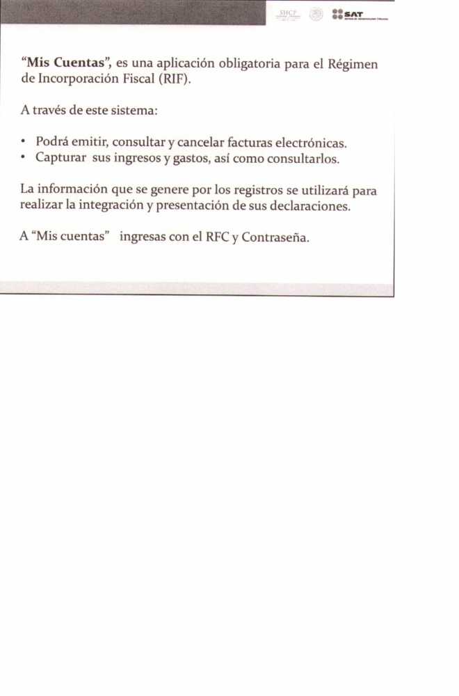 Uso Obligatorio Mis Cuentas Para RIF Foro Aportaciones   MiscuentasRIF 